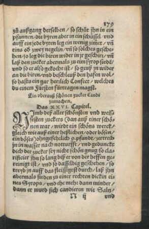 Ein uberauß schönen zucker Candi zumachen. Das XXVI. Capitel.