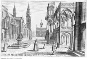 Architectura ..., Tafel LL: Forum modernis aedificiis