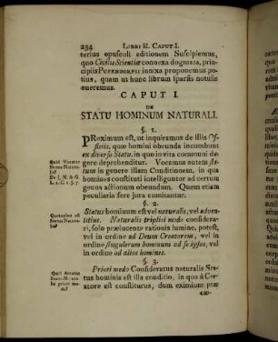Caput I. De Statu Hominum Naturali.