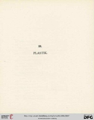 III. Plastik