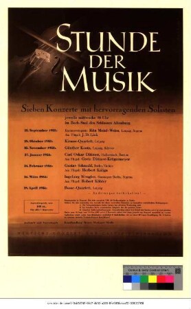 Originaltitel: Stunde der Musik Sieben Konzerte mit hervorragenden Solisten