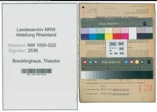 Entnazifizierung Theodor Brecklinghaus , geb. 07.11.1911 (Baecker)
