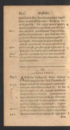 III. Aristides.