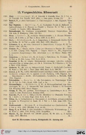 13. Vorgeschichte. Römerzeit (Nr. 1518 - 1582)