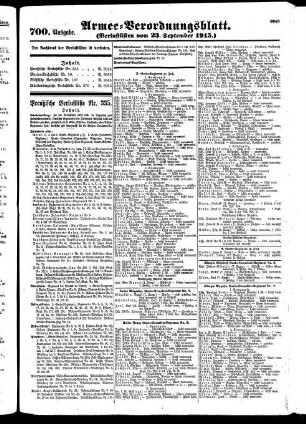 700. Ausgabe. Donnerstag, 23. September 1915