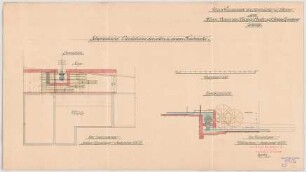 Thiersch, Friedrich von; Glonn (Obb.); Stegmühle, neues Wasserwerk - Grundriss, Längsschnitt