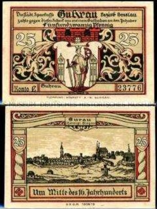Guhrau 25 Pfennig, Notgeldserie