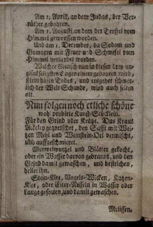 Nun folgen etliche schöne wohl probirte Kunst- Stücklein.