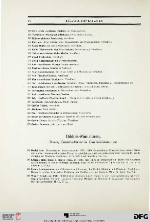 Bildnis-Miniaturen, Dosen, Gouache-Malereien, Emailminiaturen etc. (Nr. 396-464)
