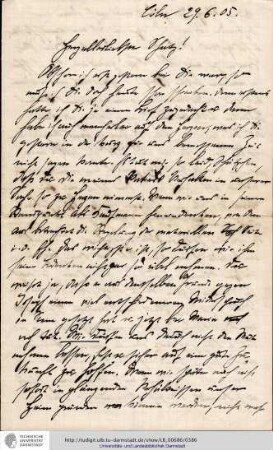 Brief vom 29.06.1905