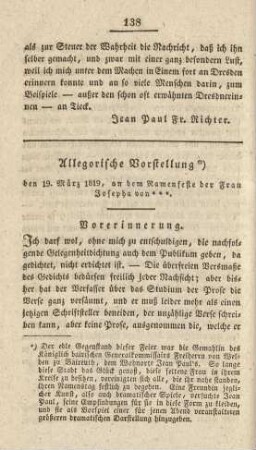 Allegorische Vorstellung