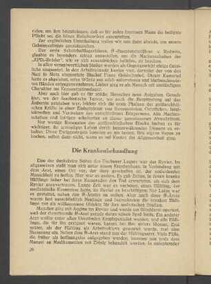 Die Krankenbehandlung