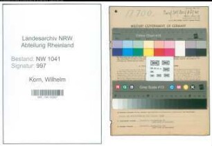 Entnazifizierung Wilhelm Korn , geb. 21.06.1901 (Beamter)