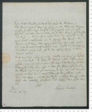 Brief von Christian Gottfried Daniel Nees von Esenbeck an Adelbert von Chamisso