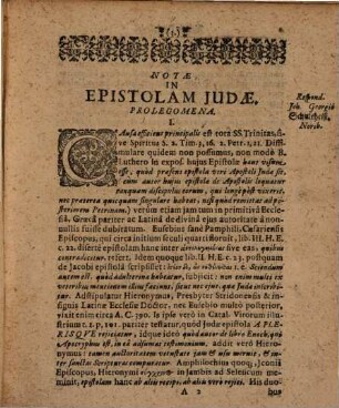 Johann. Gerhardi ... Annotationes posthumae in Epistolam Judae