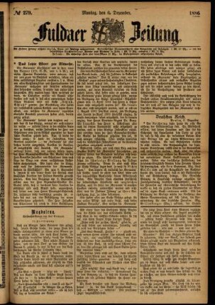 Ausgabe vom Montag, den 06. Dezember 1886.
