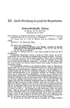 Sechsundsechzigste Sitzung am Freitag, den 25. Mai 1883.
