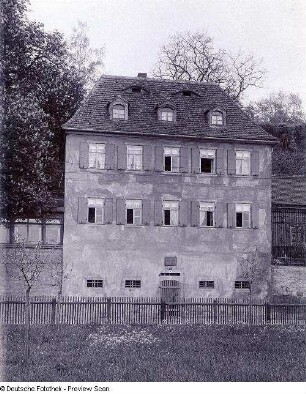 Dresden-Loschwitz, Körnerweg 6. Körnerhaus (17. Jh.). Straßenfront (Elbfront)