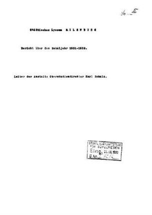 1931/32: Bericht ... - 1931/32