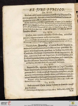 Ex Jvre Pvblico (Thesis XIII - XXVIII)