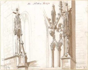 Walther, Conradin; u. a. Italien; Sammlung Conradin Walther: Band I, Nr. 138b - 192 (fol. 300 - 378) - Wimpfen (Perspektive)
