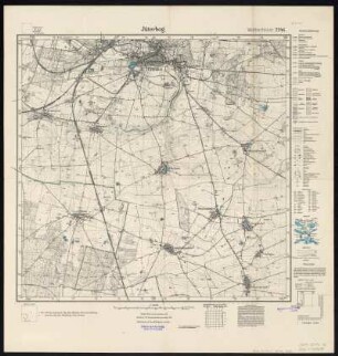 Messtischblatt [4044] = 2246 : Jüterbog, 1925 : Messtischblatt [4044] = 2246 : Jüterbog. - Aufn. 1902, bericht. 1925. - [Berlin] : Reichsamt für Landesaufnahme, 1925. - 1 Kt. : zweifarbig. - Mit Zeichenerklärung