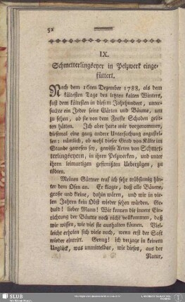 IX. Schmetterlingseyer in Pelzwerk eingefüttert