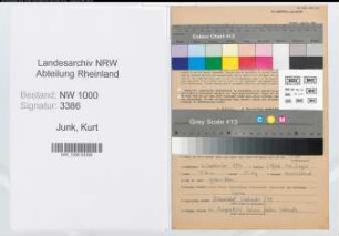 Entnazifizierung Kurt Junk, geb. 03.09.1914 (Referent)