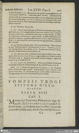 Pompeii Trogi Epitoma Historiarum, Liber XXXI.