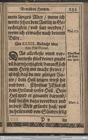 Die XXXIX. Andacht uber dem Heil Gottes