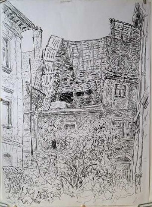 Freiberg, Blick vom Dom zu Altbauten I