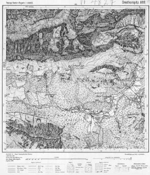889 Dreithorspitz Topographische Karte von Bayern 1:25.000 [Positionsblätter]