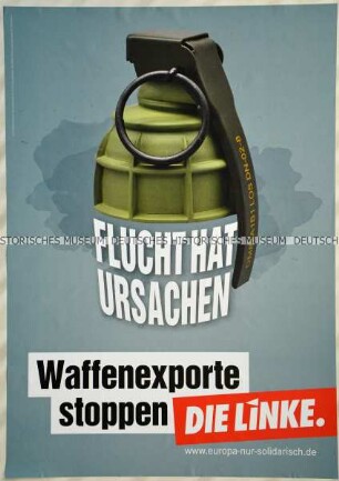 Plakat der Partei Die Linke zur Wahl des Europäischen Parlaments im Mai 2019