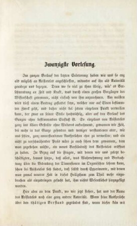Zwanzigste Vorlesung