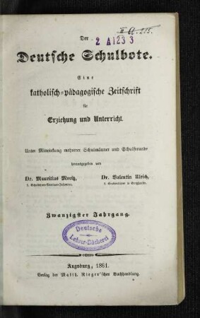20: Der Deutsche Schulbote - 20. 1861