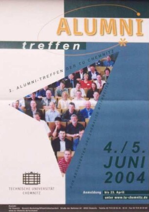 "2. Alumni-Treffen der TU Chemnitz für Absolventen und ehemalige Mitarbeiter, am 04./05.06.2004"
