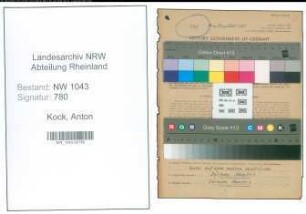 Entnazifizierung Anton Kock , geb. 10.04.1916 (Lehrer)