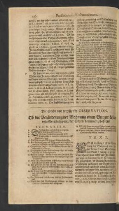 Die Sechs und dreyssigiste Observation.