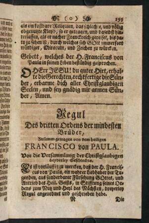 193-200, Regul Des dritten Ordens der mindesten Brüder,...-Das andere Capitel.