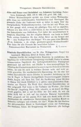 583-584 [Rezension] Lortzing, Johannes, Altes und Neues vom Christkind