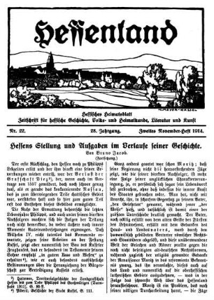 Nr. 22, Zweites November-Heft 1914