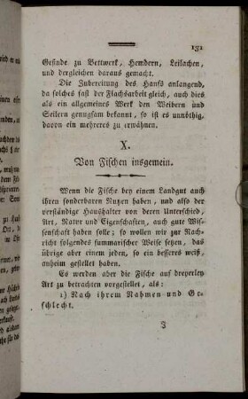 X. Von Fischen insgemein.