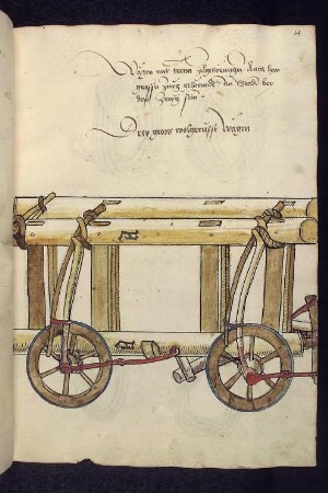 Wagen mit Gerüst
