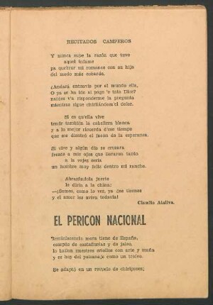 El pericon nacional