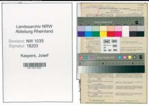 Entnazifizierung Josef Kaspers , geb. 30.11.1902 (Steiger)