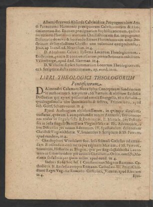 Libri Theologici Theologorum Pontificiorum.