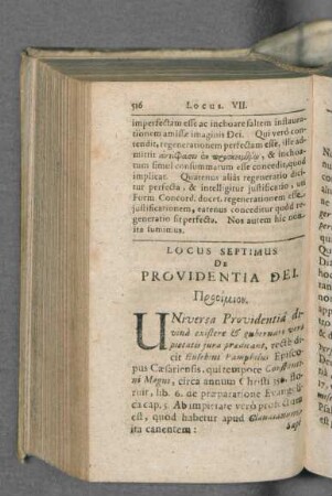 Locus Septimus De Providentia Dei.