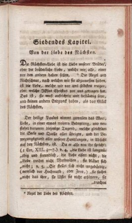 Siebendes Kapitel. Von der Liebe des Nächsten.