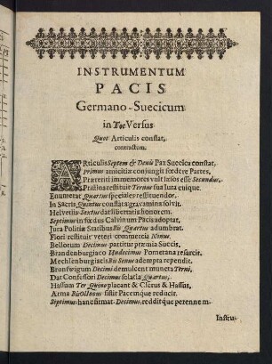 Instrumentum Pacis Germano-Suecicum
