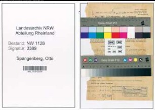 Entnazifizierung Otto Spangenberg , geb. 18.01.1893 (Polizist)